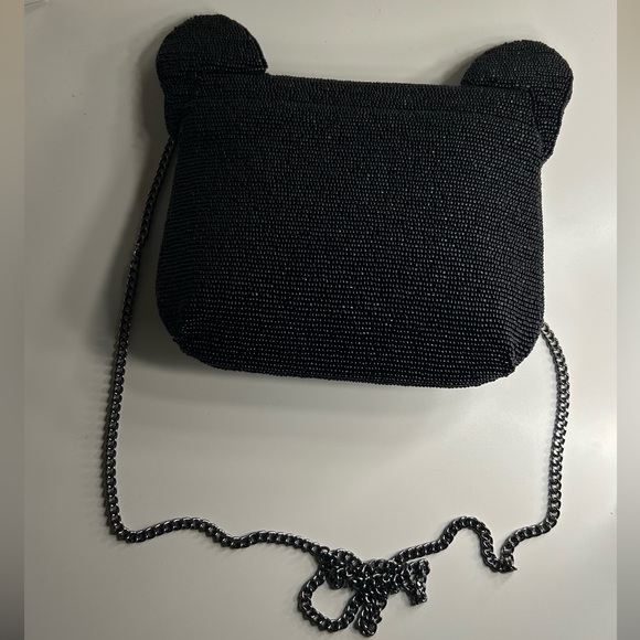 Mary Frances French Bulldog Pink and Black Beaded Bag - Picture 2 of 5